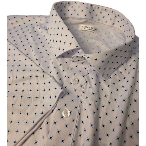Collars & Co 3XL Dress Collar Polo Shirt White Pebble Shark Tank Golf NWOT - Picture 1 of 8